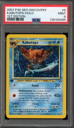 Pokemon Kabutops Neo Discovery 1st Edition Holo Rare #6 PSA 9 Mint - Image 1