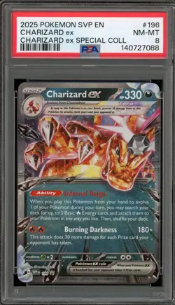 Pokemon Charizard ex Special Coll. Promo SVP EN 196 PSA 8 - Image 1
