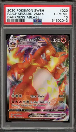 Pokemon Charizard VMAX Darkness Ablaze Full Art #020 PSA 10 Gem Mint - Image 1