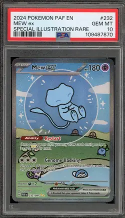Pokemon Mew ex Paldean Fates Special Illustration Rare #232 PSA 10 Gem Mint - Image 1