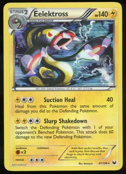 Pokemon TCG Eelektross Holo Rare B&W Dark Explorers 47/108 NM - Image 1