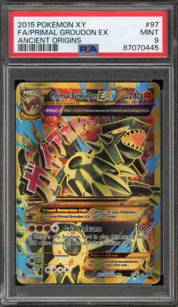 Pokemon Primal Groudon EX XY Ancient Origins Full Art #97 PSA 9 Mint - Image 1