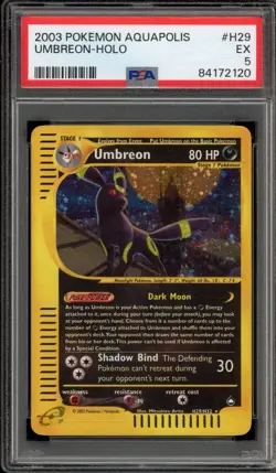 Pokemon Umbreon Aquapolis Holo Rare #G29 PSA 5 - Image 1
