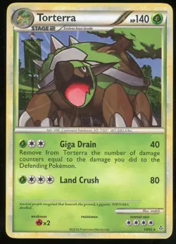 Pokemon TCG Torterra Holo Rare HG&SS Unleashed 10/95 NM - Image 1