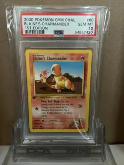Pokemon TCG 2000 Blaine's Charmander Gym Challenge #60 PSA 10 - Image 1