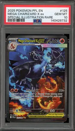 Pokemon Mega Charizard X ex Phantasmal Flames SIR #125 PSA 10 Gem Mint - Image 1