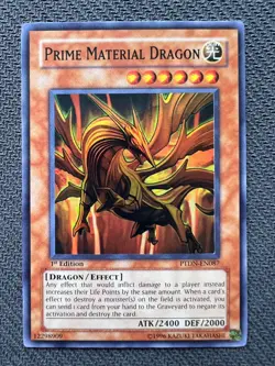 Yugioh Prime Material Dragon 1st Edition Super Rare PTDN-EN087 NM - Image 1