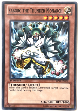 YuGiOh! - Zaborg the Thunder Monarch BP01-EN132 1st Edition Common - Image 1