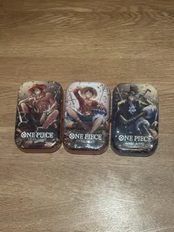 One Piece Tin Pack Set Vol 2 TS-02 - Set of 3 (Full Art Set) OP-13 ✅ Sealed - Image 1