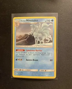 Alolan Ninetales 28/147 Pokemon Card Sun Moon Burning Shadows Rare Reverse Holo - Image 1