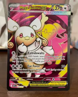 Pokemon TCG Mega Audino EX 253/217 Ascended Heroes Ultra Rare Full Art Card NM - Image 1