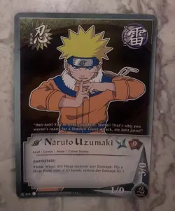 2006 Naruto CCG Very Rare S1 N019 Naruto Uzumaki Imposter! 1st Edition Foil Card - Image 1