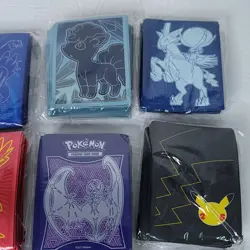 Lot of 12 Assorted Pokemon TCG ETB 780 Card Sleeves Vulpix Pikachu - Image 2