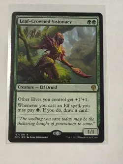 Leaf-Crowned Visionary - Dominaria United 167 - Magic: The Gathering - Image 1