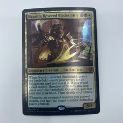 MTG Nazahn Revered Bladesmith FOIL C17 LP Legendary Cat Artificer EDH Card - Image 1