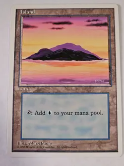 MTG - Island (A) - Fourth Edition 1995 - Image 1