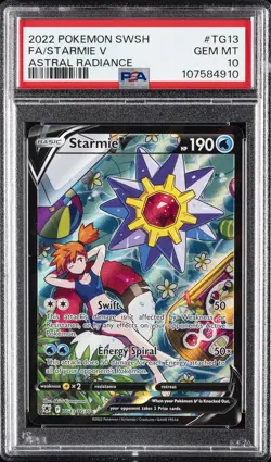 2022 POKEMON SWORD & SHIELD ASTRAL RADIANCE #TG13 FULL ART/STARMIE V PSA 10 - Image 1