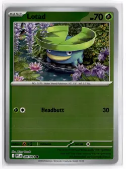 Lotad 005/094 Phantasmal Flames PFL Reverse Holo Common Pokemon Card - Image 1