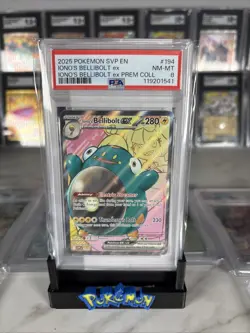 2023 Pokemon S&V Black Star Promo 194 Ionos Bellibolt Full Art PSA 8 - Image 1