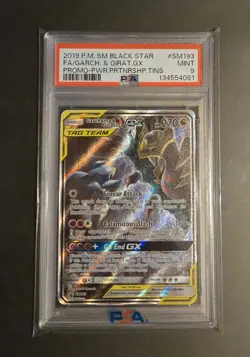 Garchomp & Giratina GX SM193 Tag Team Alt Art SM Promos Team Up PSA 9 Pokemon - Image 1