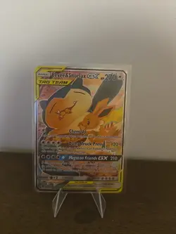 Pokemon Eevee & Snorlax GX TAG TEAM Promo Holo SM169 Sun & Moon - Image 1