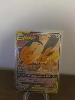 Pokemon Eevee & Snorlax GX TAG TEAM Promo Holo SM169 Sun & Moon - Image 2