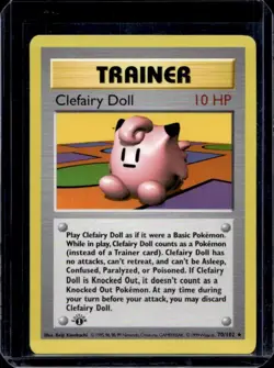 Pokemon Cards: Base Set 1st Edition Rare: Clefairy Doll 70/102 - Image 1