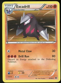Pokemon TCG Excadrill Holo Rare B&W Emerging Powers 56/98 NM - Image 1