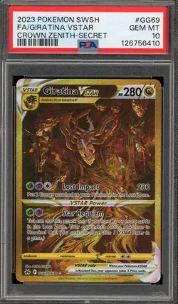 Pokemon Giratina VSTAR Crown Zenith Secret Rare Full Art #GG69 PSA 10 Gem Mint - Image 1