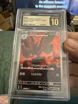 CGC 10 PRISTINE Scizor 116/108 AR Art Rare Ruler of the Black Flame sv3 Pokemon - Image 1