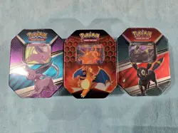 Pokemon TCG Bundle Tins: 3-Tins of Espion/Umbreon/Charizard Umbreon - Sealed - Image 1