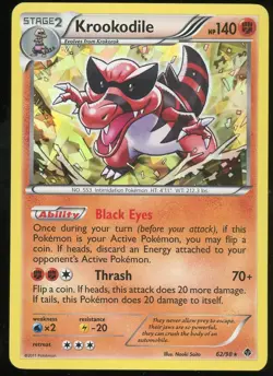 Pokemon TCG Krookodile Holo Rare Emerging Powers 62/98 NM - Image 1