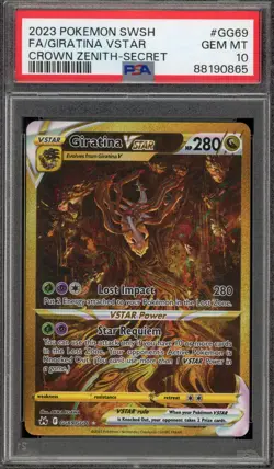 Pokemon Giratina VSTAR Crown Zenith Secret Rare Full Art #GG69 PSA 10 Gem Mint - Image 1