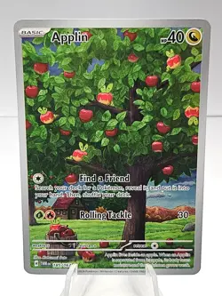 Pokemon TCG Applin 185/167 Twilight Masquerade Holo Illustration Rare - #1 - Image 1