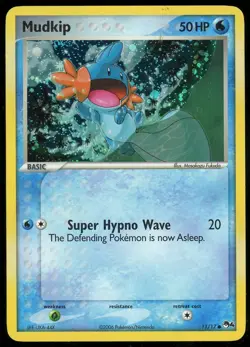 Pokemon TCG Mudkip Holo Common D&P POP Series 4 11/17 MP - Image 1