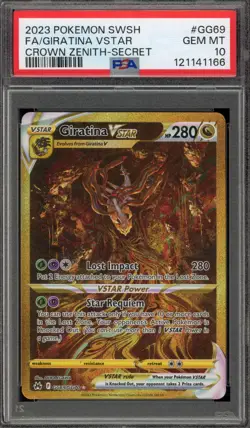 Pokemon Giratina VSTAR Crown Zenith Secret Rare Full Art #GG69 PSA 10 Gem Mint - Image 1