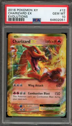 Pokemon Charizard EX XY Evolutions Holo Rare #12 PSA 10 Gem Mint - Image 1