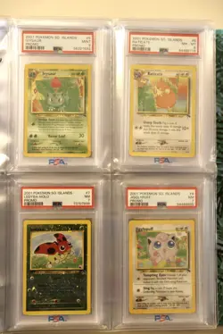 2001 Pokemon Southern Islands Complete Graded Set (PSA 7-9) + Binder + Postcards - Image 5