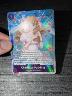 Carte One Piece Charlotte Pudding OP11-070 SR Alternate Art Francais Exc - Image 3