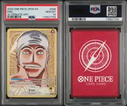 One Piece Enel (Alternate Art) OP05-098 Awakening of the New Era Foil PSA 10 Eng - Image 3