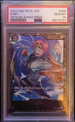 One Piece TCG OP02-098 Koby R Flagship Battle 2023 Japanese PSA 10 - Image 1