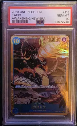 One Piece TCG OP05-118 Kaido SEC Japanese PSA 10 - Image 1