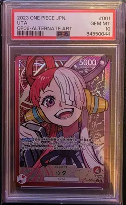 One Piece TCG OP06-001 Uta Leader Alternate Art JAPANESE PSA 10 - Image 1