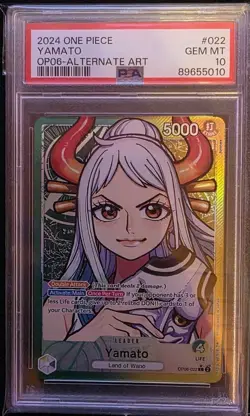 One Piece TCG OP06-022 Yamato Leader Alternate Art ENGLISH PSA 10 - Image 1