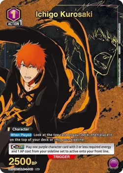 UNION ARENA BLEACH Ichigo Kurosaki ALT ART RARE 1 Star UE01BT/BLC-1-040 - Image 1