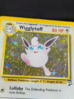 Pokemon TCG Wigglytuff Base Set 2 Holo Rare Card 19/130 - DMG - Image 3