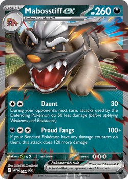 Pokemon TCG Jumbo Mabosstiff EX 086 Jumbo Card Holo Near Mint English - Image 1