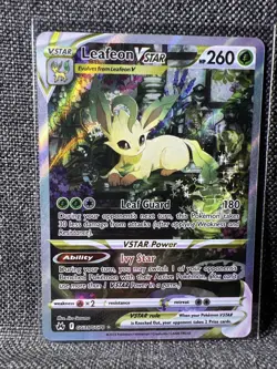 Pokemon TCG Leafeon VSTAR Holo Card Crown Zenith: Galarian Gallery GG35/GG70 - Image 1
