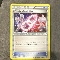 Pokemon Mewtwo Spirit Link Trainer Item Breakthrough 144/162 Regular TCG Card - Image 1