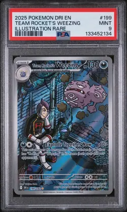 Team Rocket'S Weezing Pokemon Dri En-Destined Rivals 199 - NM PSA 9 - Image 1